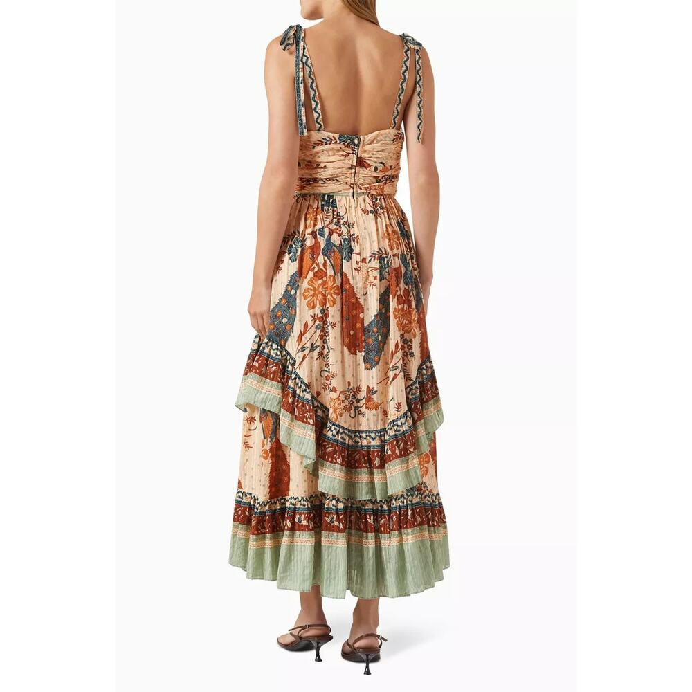 Ulla Johnson Portia Floral Print Midi Dress Boho Cottagecore Costal Summer, Sz 6 - Picture 2 of 14
